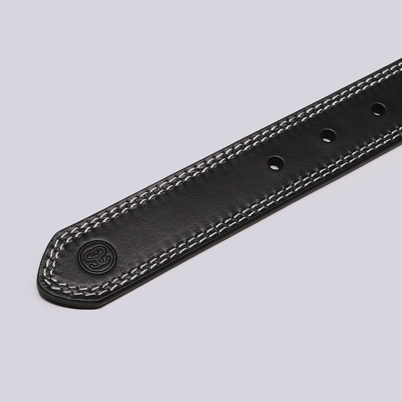 Ремень Stussy Contrast Stitch Leather Belt (135154-black)  - цена, описание, фото 2